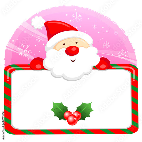 Vector: Santa Claus Mascot using a variety of banner designs. Christmas Santa Claus Mascot using a variety of banner designs. Christmas