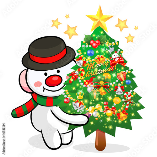 Vector: Snowman Mascot the event activity. Christmas Character Design Se Snowman Mascot the event activity. Christmas Character Design Se