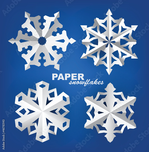 Vector: paper snowflakes paper snowflakes