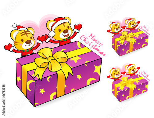 Vector: Santa Claus and Rudolph mascot the event activity. Christmas Cha Santa Claus and Rudolph mascot the event activity. Christmas Cha