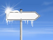 Schild Richtung Winter