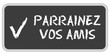 CB-Sticker TF eckig PARRAINEZ VOS AMIS
