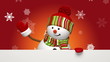 Video: Christmas snowman greeting Christmas snowman greeting