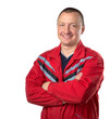 Happy technician