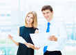 Two young business collegues.