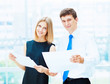 Two young business collegues.