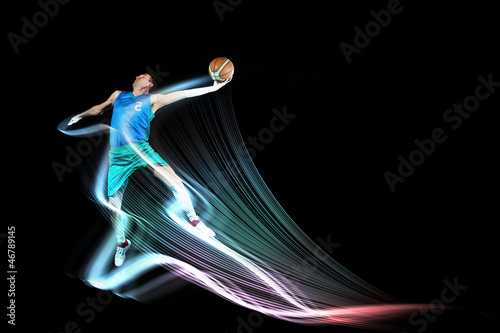 Photo: Basketball player with a ball Basketball player with a ball