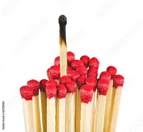 Photo: Matches - leadership or inspiration concept Matches - leadership or inspiration concept