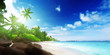 beach in sunset time on Mahe island in Seychelles