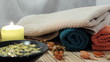 Video: Spa accessories. candles, towels,flower Spa accessories. candles, towels,flower