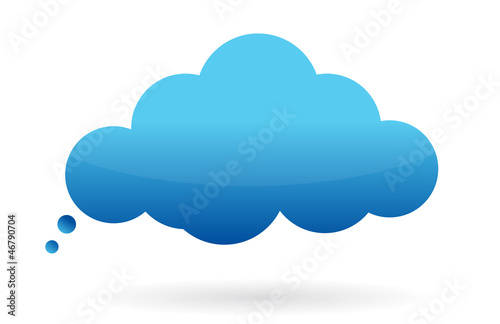 Illustration: dreaming or thinking cloud dreaming or thinking cloud