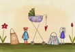 Artwork. Baby shower invitation