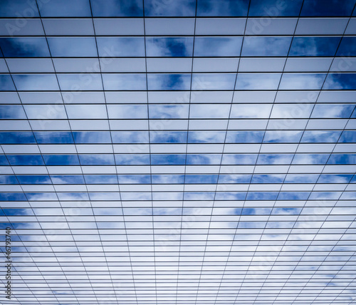 Photo: glass wall of office with reflection glass wall of office with reflection