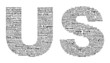 US letters with cities' names inside