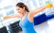 Gym woman working out
