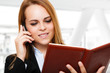 Busy businesswoman portrait