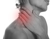 a man with a sore neck