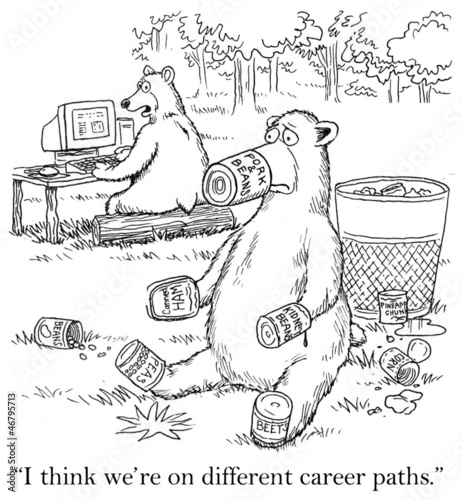 Illustration: Bears think they are on different career paths Bears think they are on different career paths