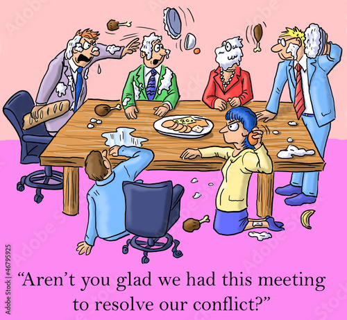 Illustration: I'm glad we had this meeting to resolve conflict I'm glad we had this meeting to resolve conflict