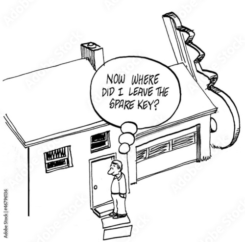 Illustration: Where did I leave the spare key Where did I leave the spare key