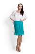 Photo: Beautifull woman in blue skirt Beautifull woman in blue skirt