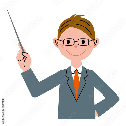 Illustration: 指示棒 男性 指示棒 男性