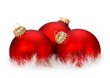 Photo: red Christmas balls red Christmas balls