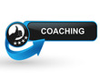 coaching sur bouton web design bleu
