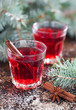 Hibiscus tea with spices, selective focus