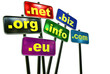 Illustration: Set of signs with domains as buttons Set of signs with domains as buttons