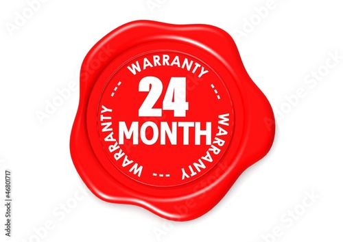 Illustration: Twenty four month warranty seal Twenty four month warranty seal