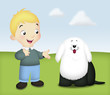 Boy With Dog