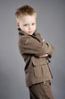 portrait of a young boy in the studio