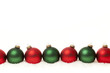 Photo: Border of green and red Christmas balls Border of green and red Christmas balls