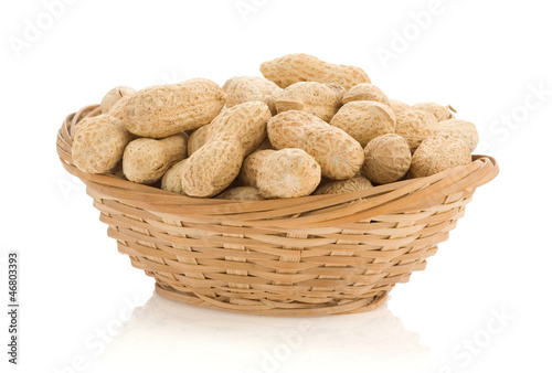 Photo: peanuts isolated on white peanuts isolated on white