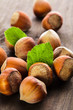 Hazelnuts heap
