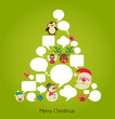 Vector: Christmas tree with cute speech bubbles Christmas tree with cute speech bubbles