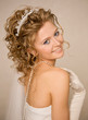 Bride with a hand near her shoulder