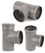 Gray pvc pipe isolated on a white background.