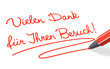 Stift- & Schriftserie: Vielen Dank für Ihren Besuch! rot