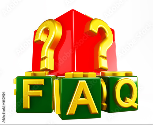 Illustration: FAQ - frequently asked questions isolated on white FAQ - frequently asked questions isolated on white