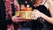 Video: young man giving gift to his girlfriend at party young man giving gift to his girlfriend at party