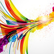 Abstract background forming by watercolor paint splashes.