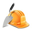 Vector trowel and helmet