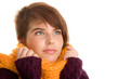 Woman wearing scarf