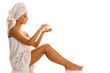 Woman with body lotion