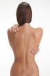 Back side view of a young,  woman's perfect body