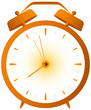 Vector: cartoon isolated red retro alarm clock cartoon isolated red retro alarm clock