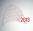 2013 calendar vector illustration