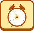 button with isolated retro alarm clock